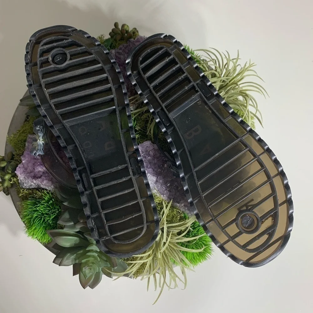 Rare Ted Baker Garden Flower Fairy Jelly Thong sandal 7 women’s black n blue